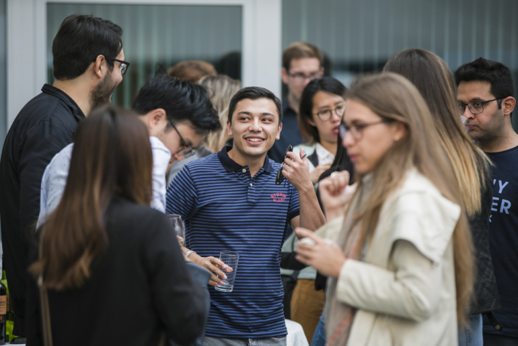 Students during the Welcome Reception